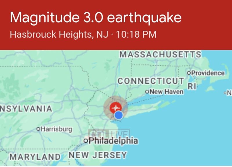 3.0‑Magnitude Earthquake Rattles New Jersey; Tremors Felt into New York