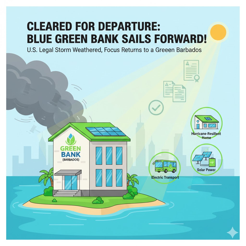The dismissal of U.S. litigation is paving the way for the Blue Green Bank to deliver affordable climate financing across Barbados