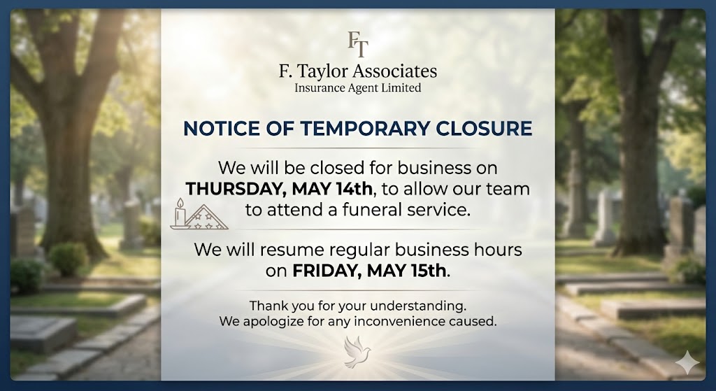 Closure Notice: F. Taylor Associates Insurance Agent Limited